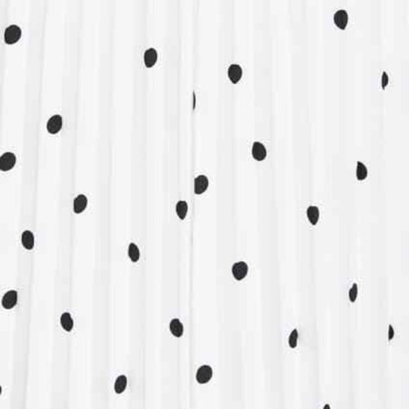 NWT Lewit White Polka Dot Pleated Skirt Size 6 - Picture 4 of 4